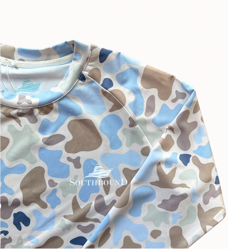 Performance Tee- Blue Camo