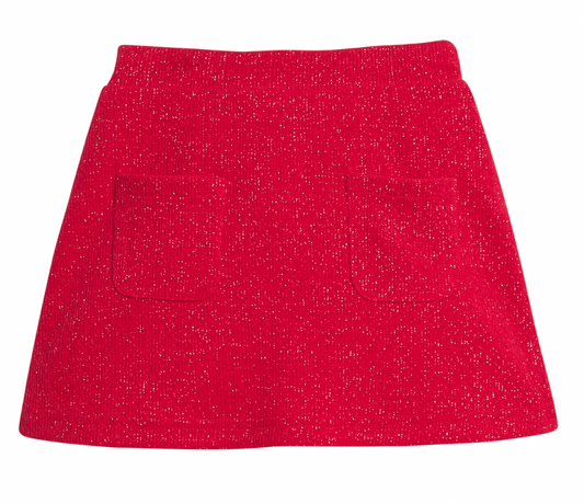Patch Pocket Skort- Crimson