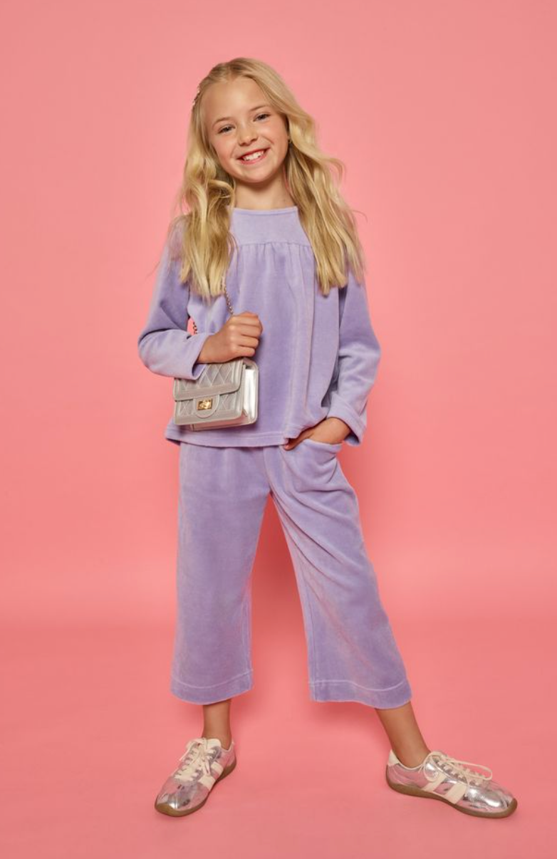 *PRE-ORDER* Palazzo Pants- Lavender Velour