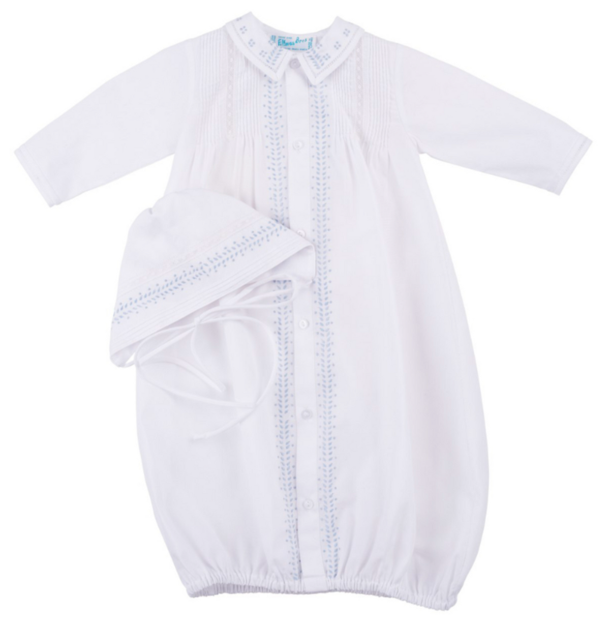 Boys Leaf Embroidered Take Me Home Gown