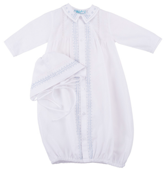 Boys Leaf Embroidered Take Me Home Gown