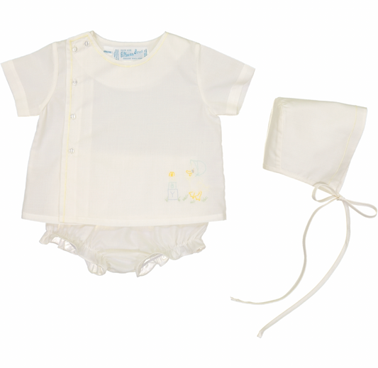 Duck Diaper Set- Ivory/Yellow