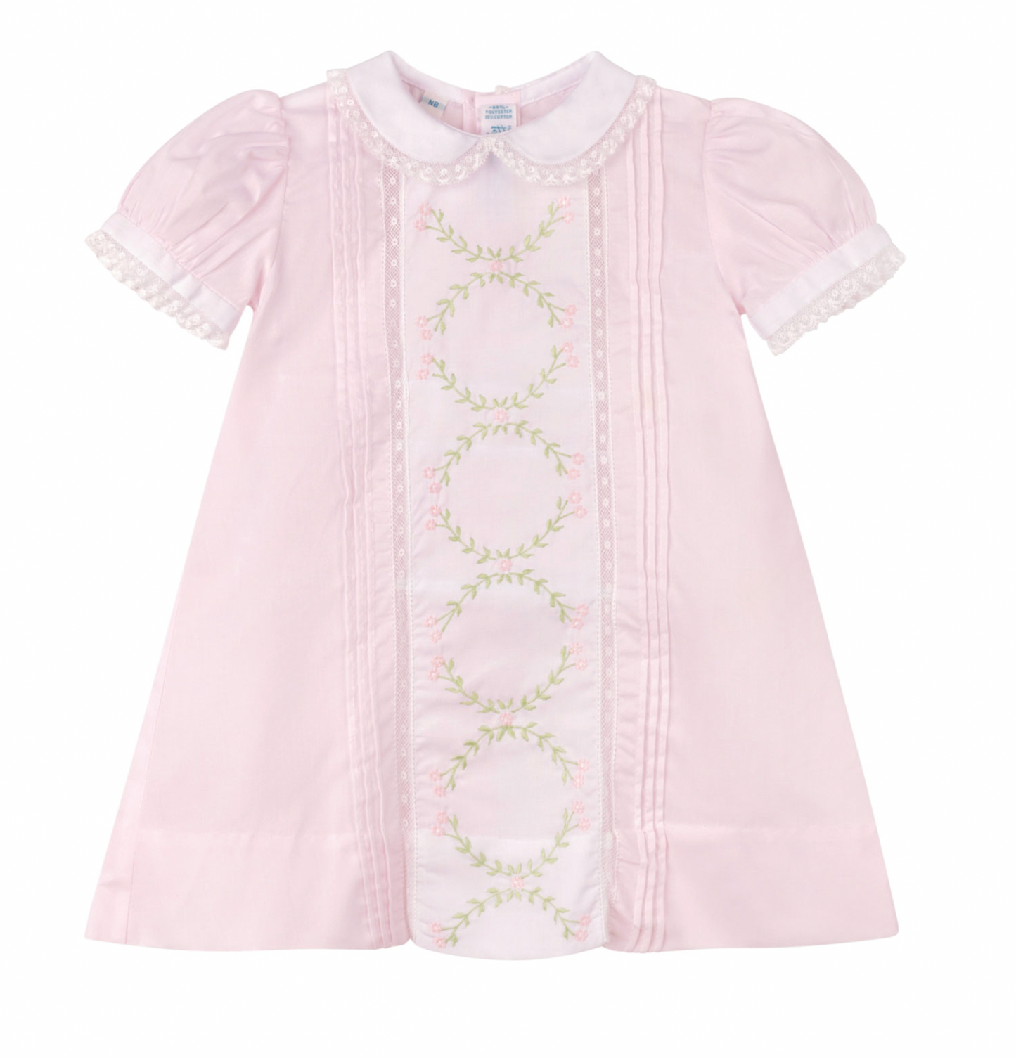 Girls Vintage Bloom Daygown- Pink/White