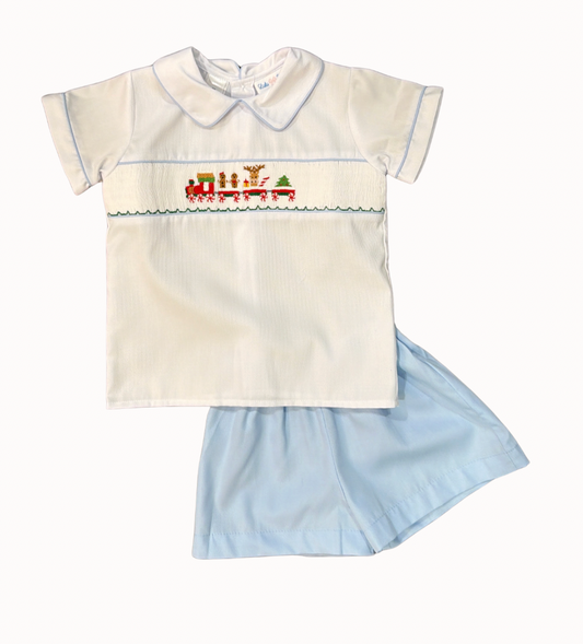 Smocked Short Set= Train