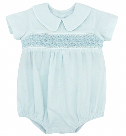 Blue Asher Boy Bubble- Sweet Pea Puff