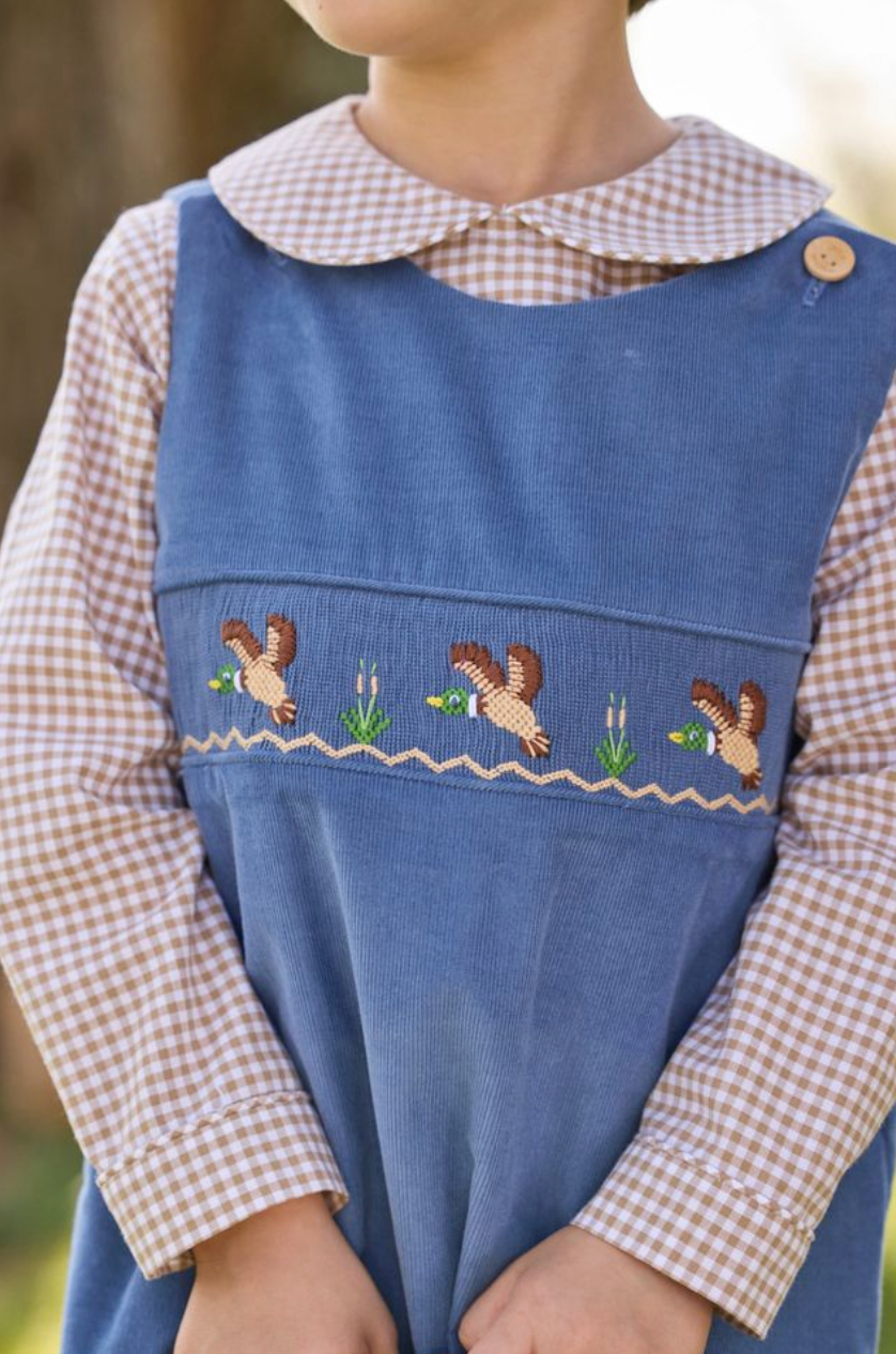 *PRE-ORDER* Smocked Vintage John John- Flying Mallard
