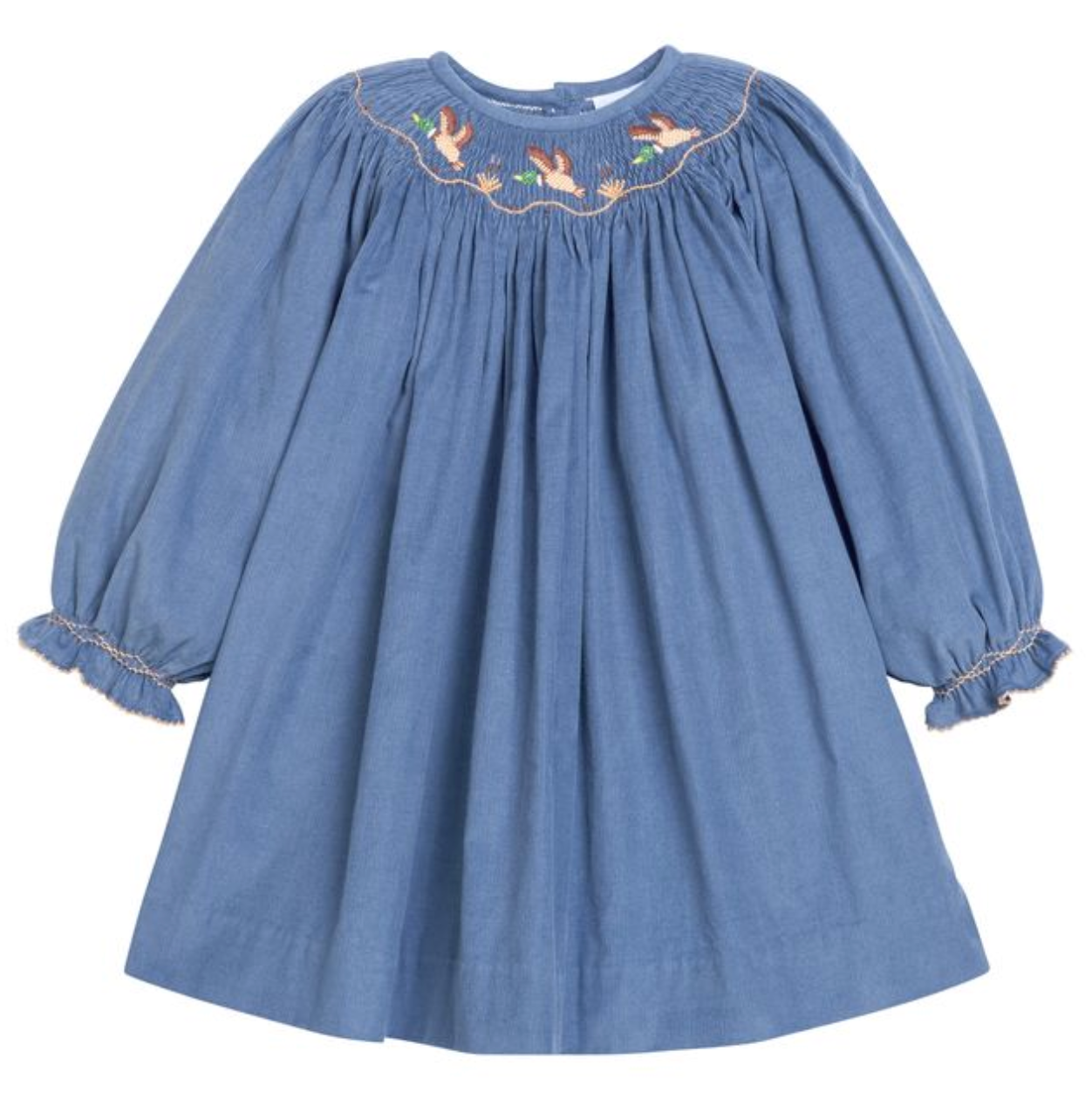 *PRE-ORDER* Smocked Bishop Dress- Flying Mallard
