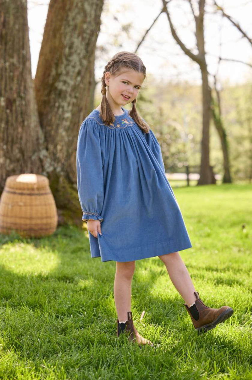 *PRE-ORDER* Smocked Bishop Dress- Flying Mallard