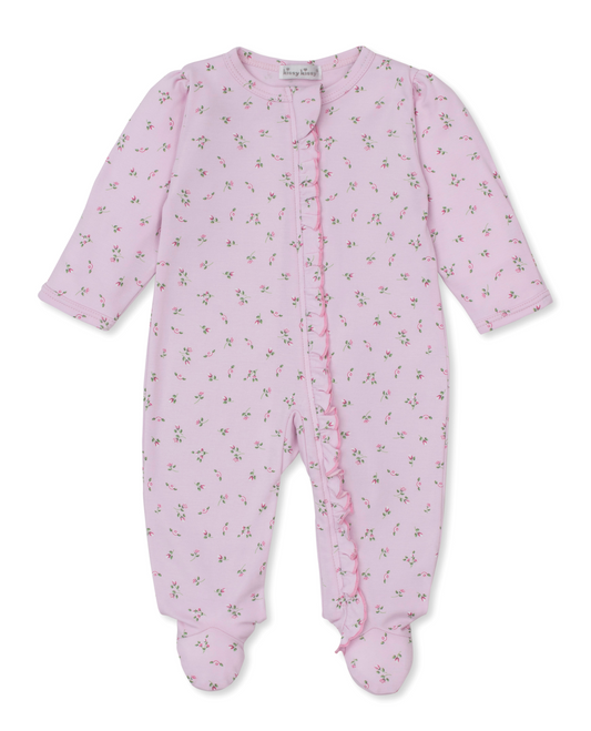Footie w/ Zip Ruffle- Garden Print