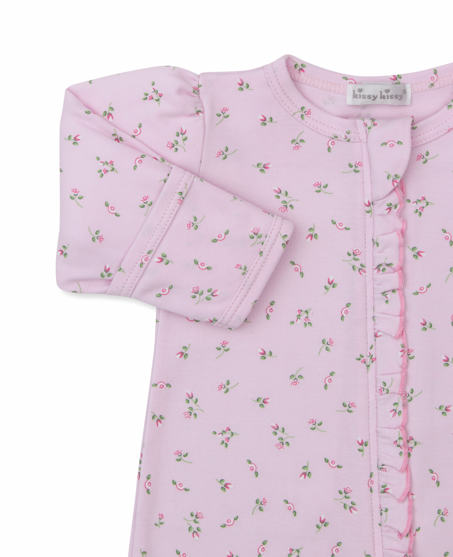 Footie w/ Zip Ruffle- Garden Print