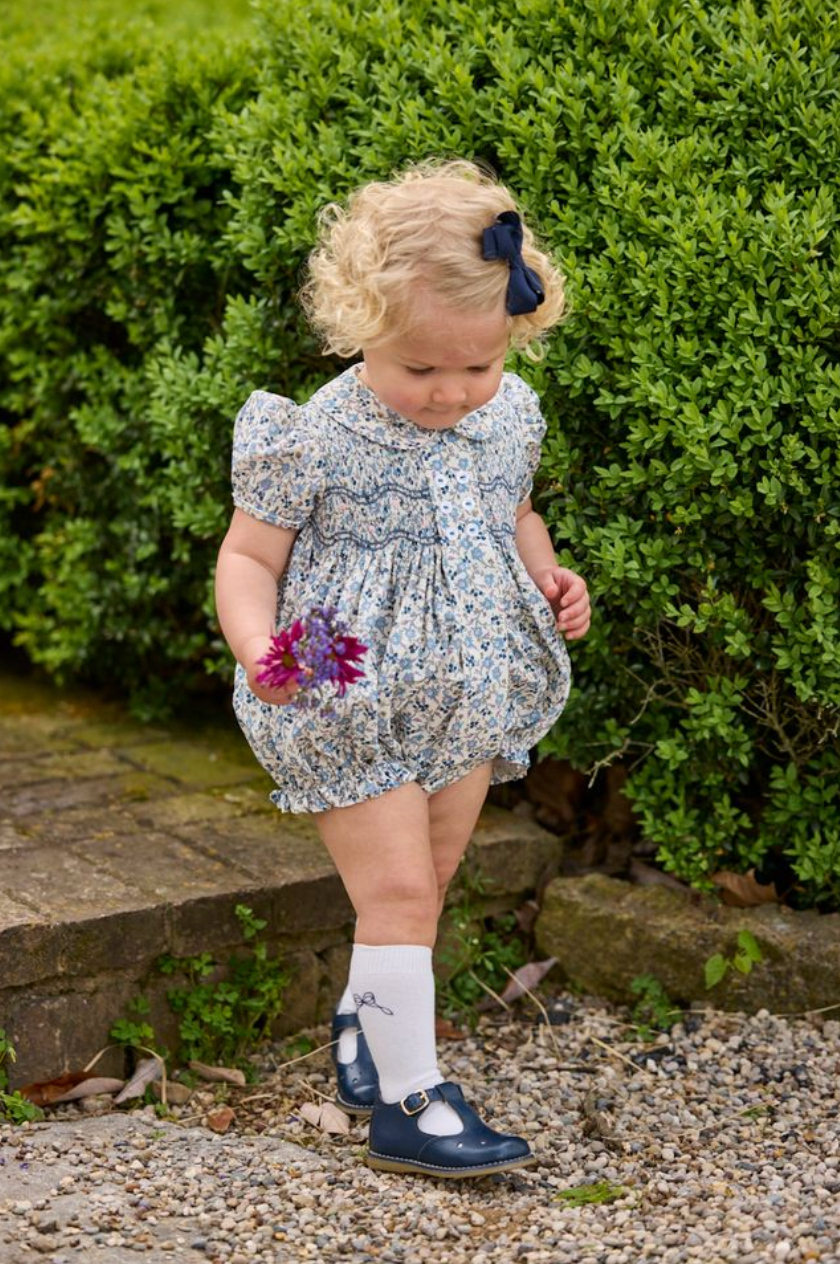 *PRE-ORDER* Smocked Bridget Bubble- Wisteria Floral