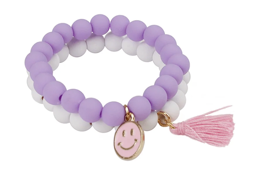 Pretty Pastel Soft Touch Bracelet Set- 2pc