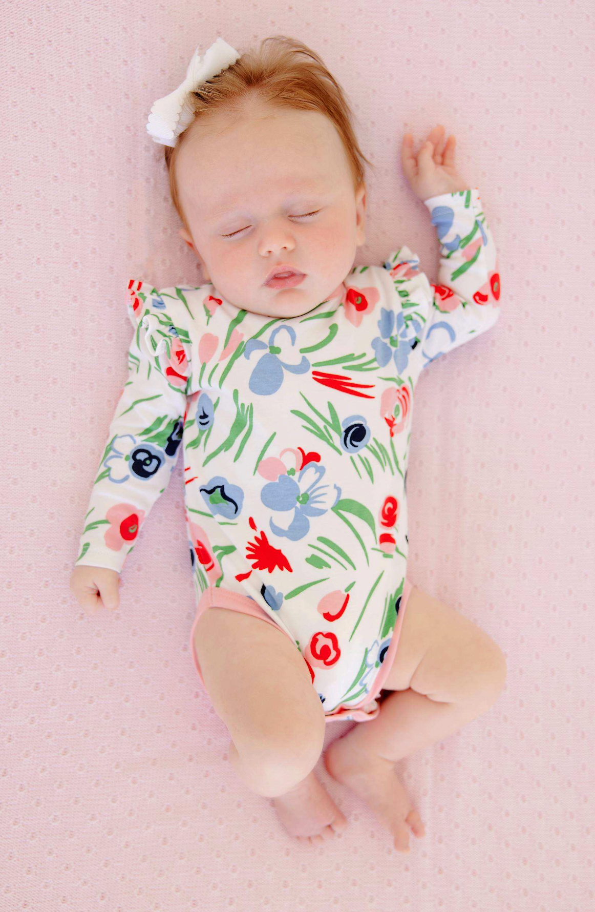 LS Wendy Onsie- Fair St Floral/Sandpearl PInk