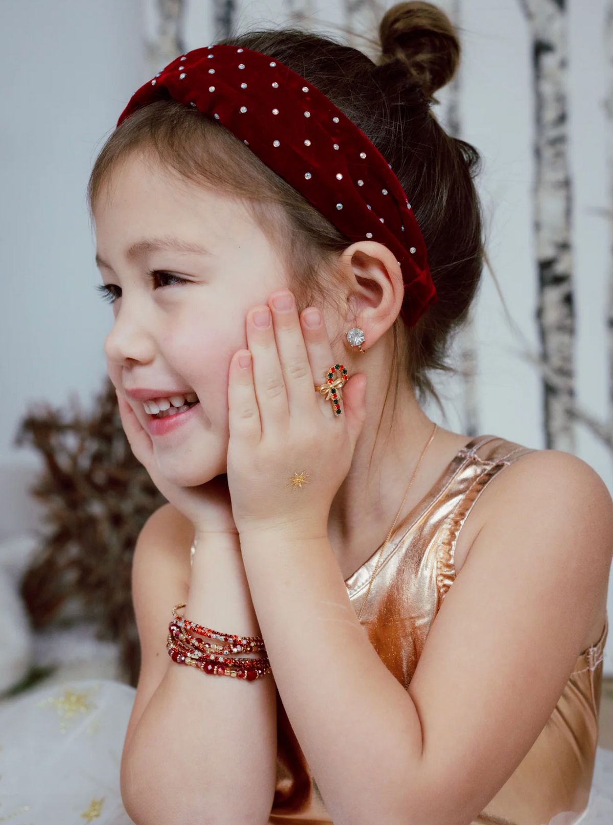 All Aglow Holiday Rings, 2pc