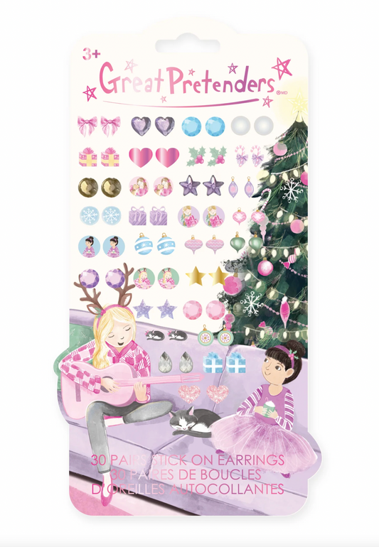 Holiday Sticker Earrings, 30 pairs