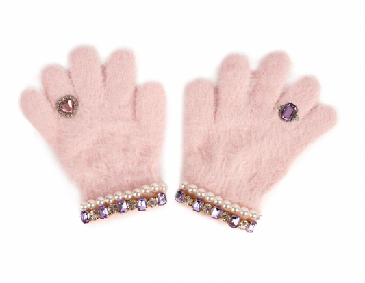 Boujee Bijou Gloves- Light Pink