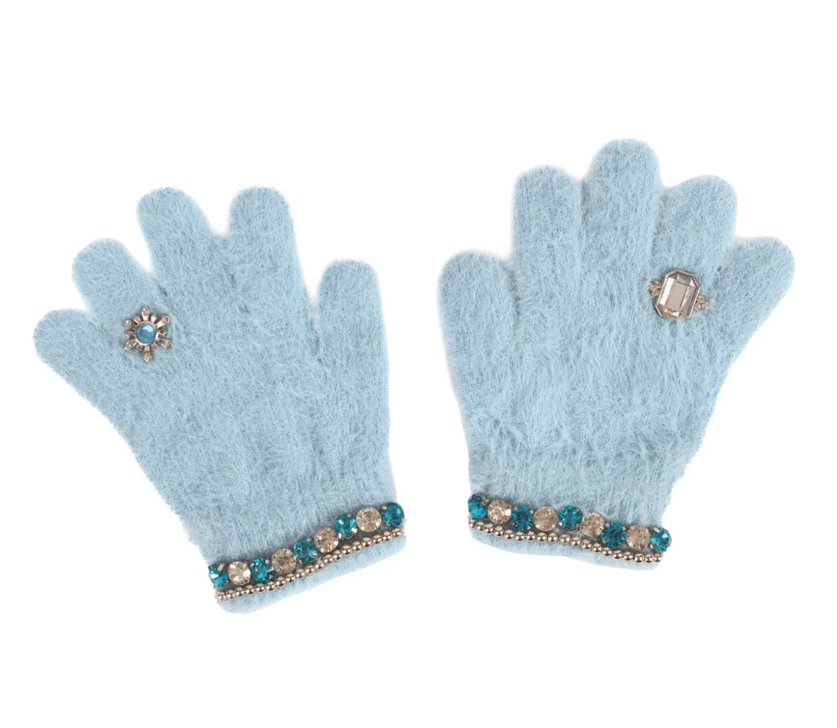 Boujee Bijou Gloves- Light Blue