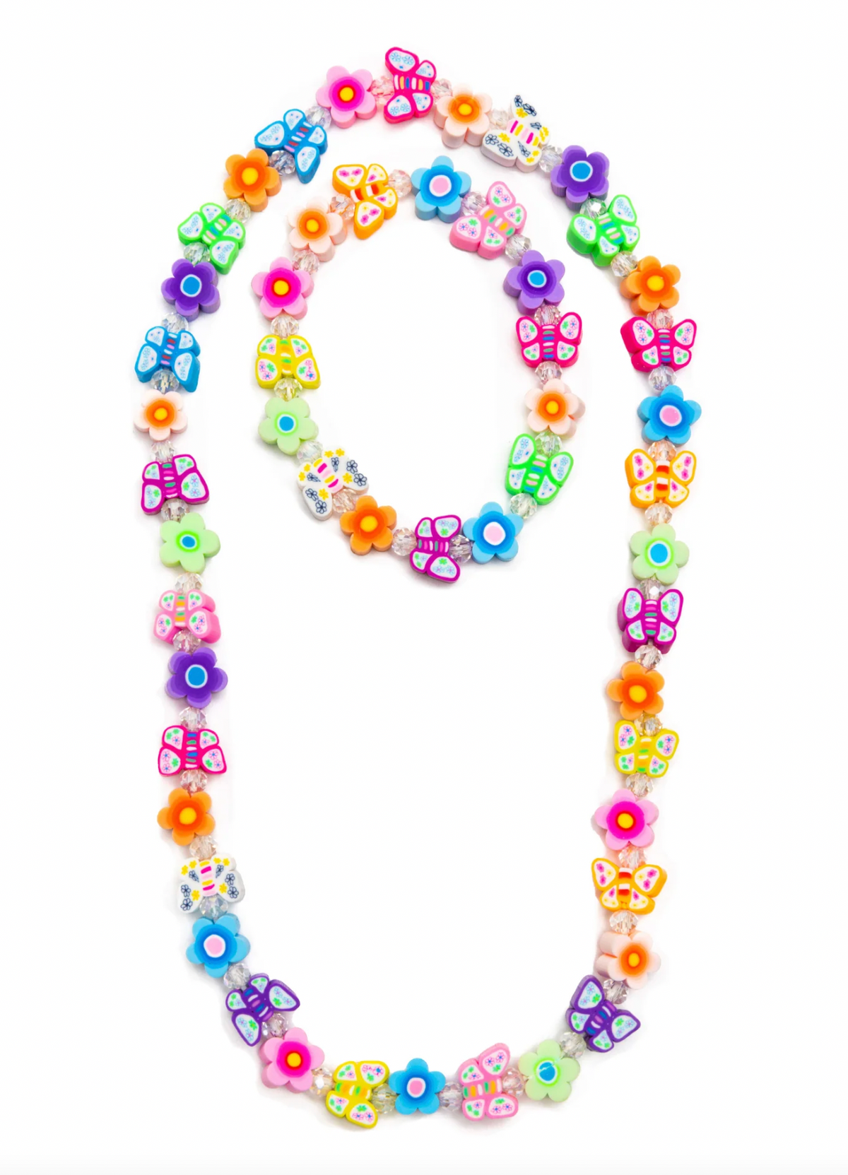 Flutter Flowers Necklace and Bracelet Set