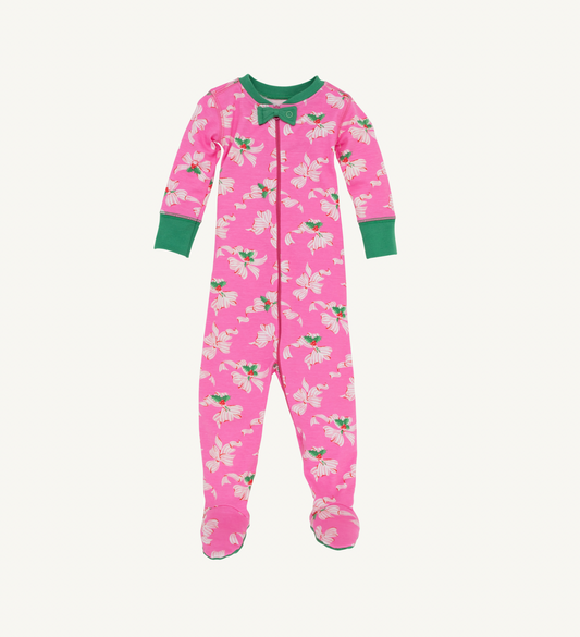 Noelle's Night Night Footed- Bows of Holly/Kiawah Kelly Green