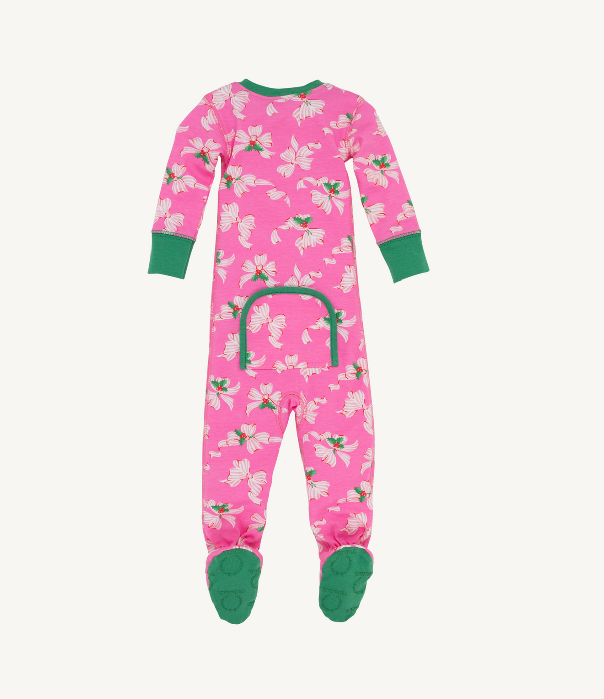 Noelle's Night Night Footed- Bows of Holly/Kiawah Kelly Green