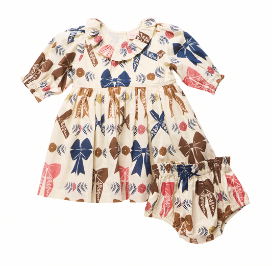 *PRE-ORDER* Baby Girls Amara Dress Set- Harvest Bows