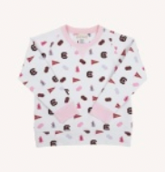 Cassidy Comfy Crewneck-Girls South Carolina Spirit/Palm Beach Pink