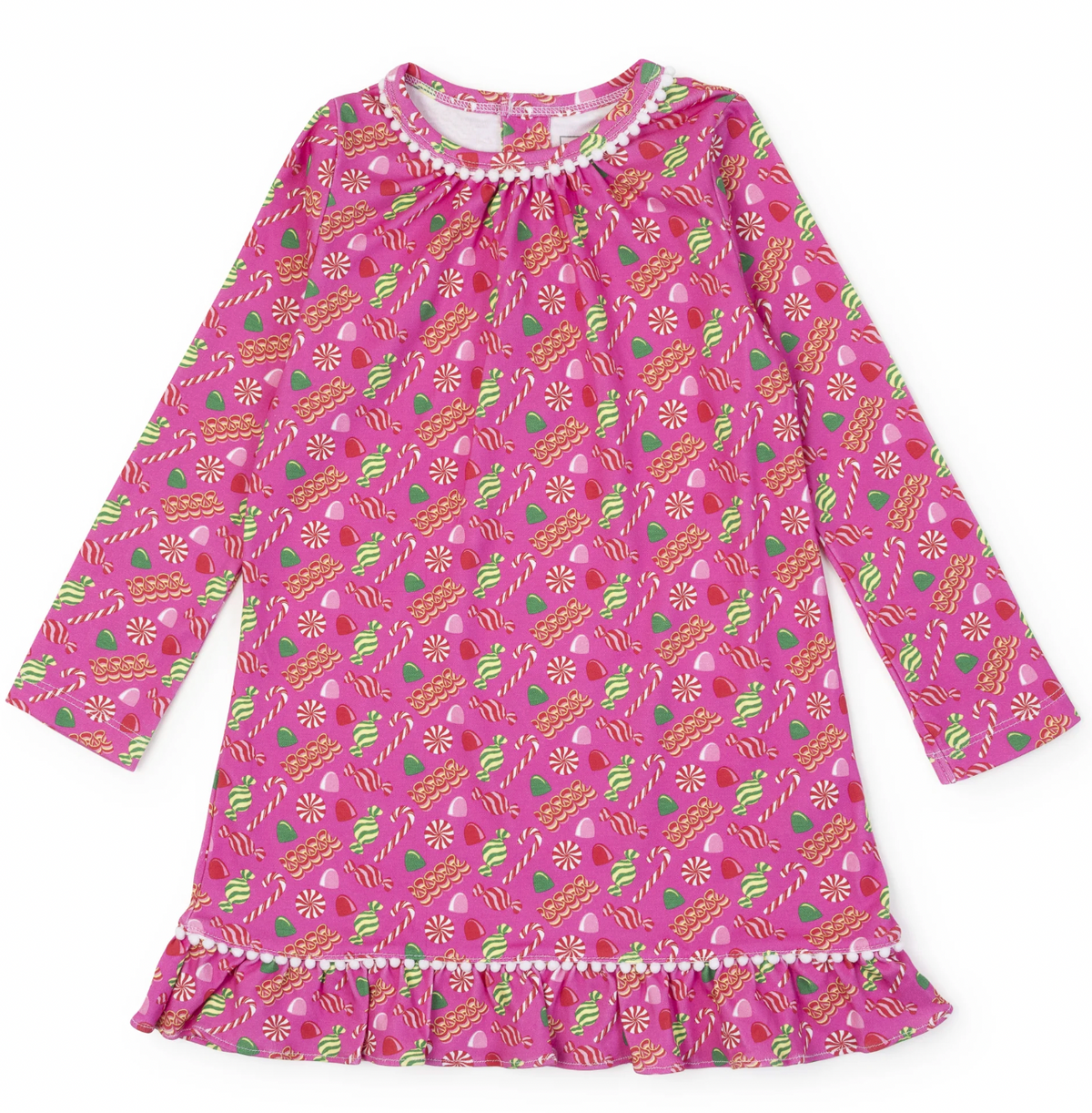 Carlin Doll Dress - Christmas Candy Pink