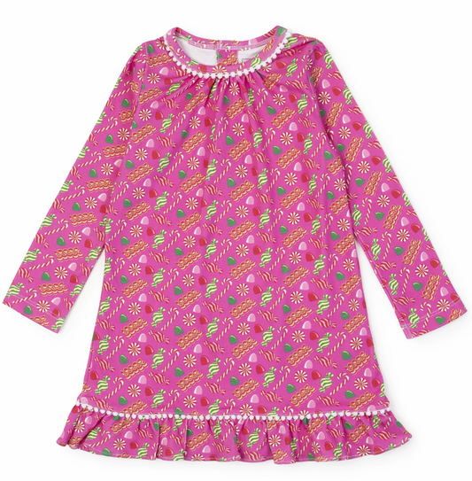 Carlin Doll Dress - Christmas Candy Pink