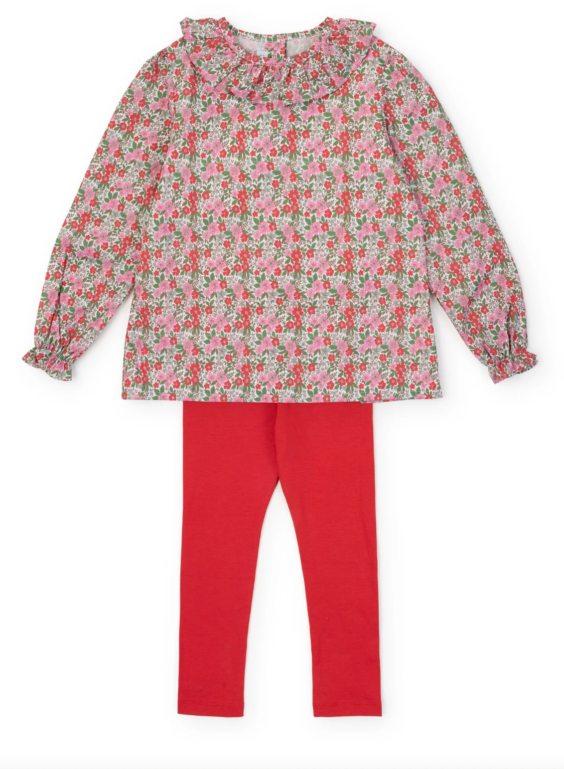 Emma Set Girls' Legging Set - Floral Noel