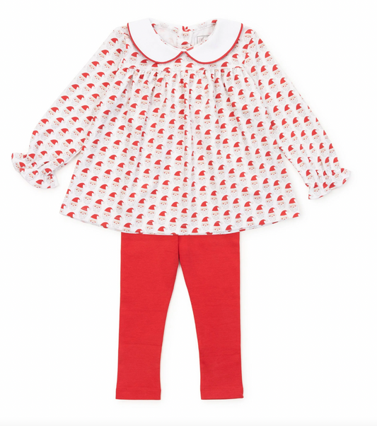 Morgan Set Girls' Legging Set - Whimsical Santa