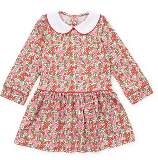 Lillian Girls' Dress - Floral Noel