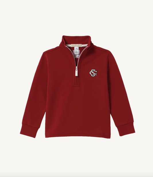 Hayword Half Zip- South Carolina Burgundy/Worth Avenue White