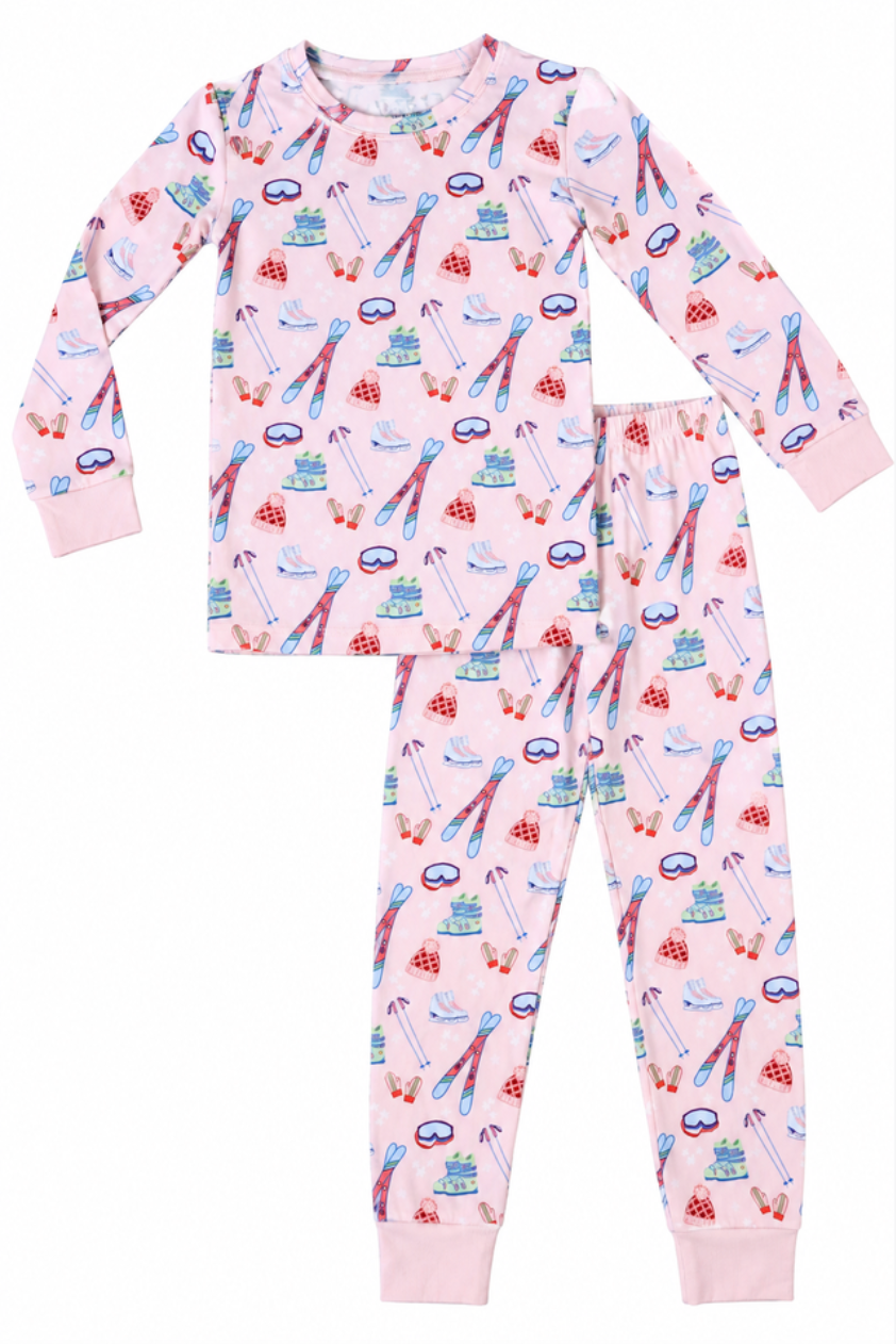 Loungewear Set- Ski Season Pink