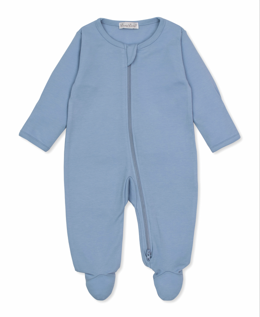 Footie w/ Zipper- Blue