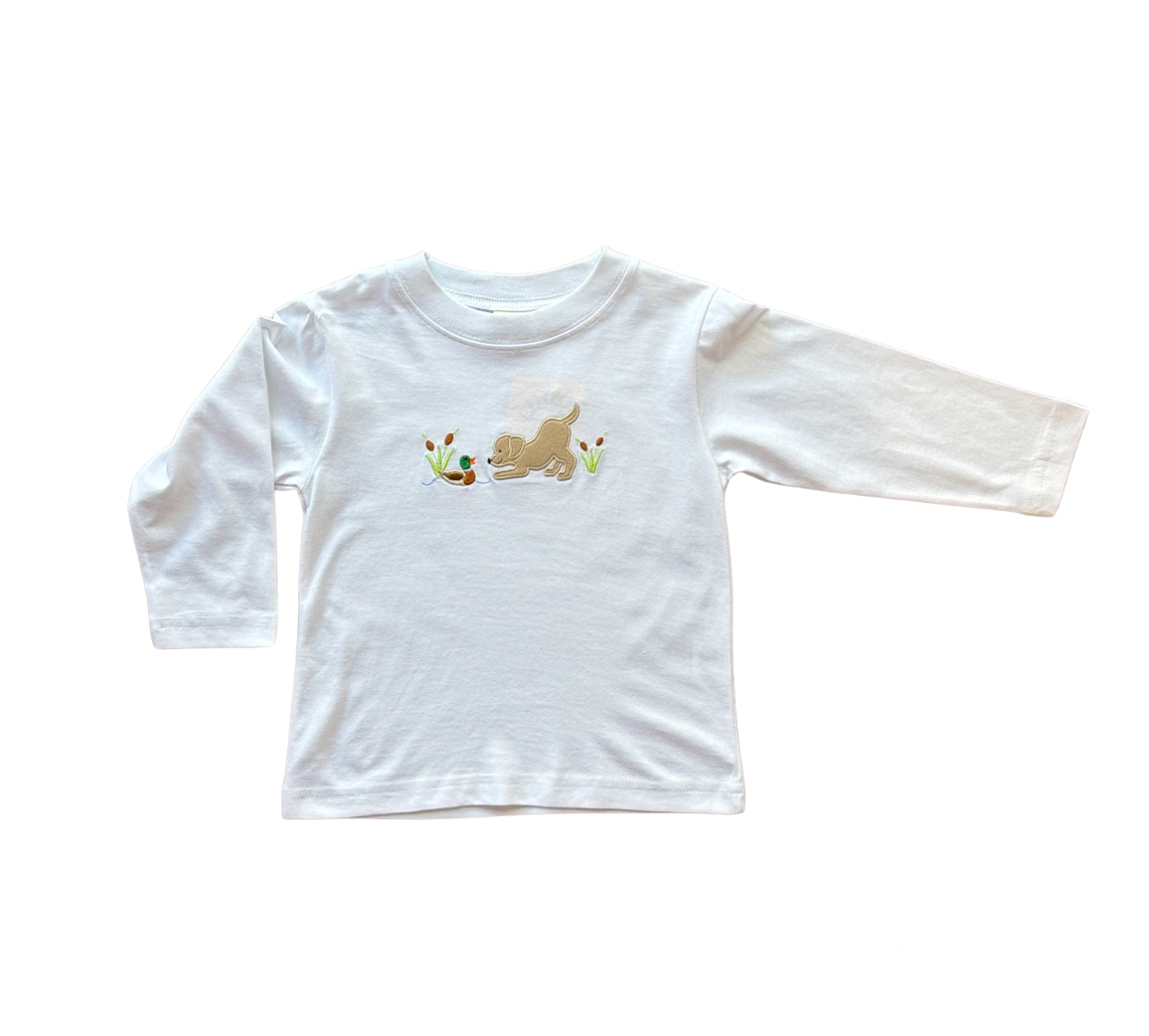 Lab with Mallard LS Tee