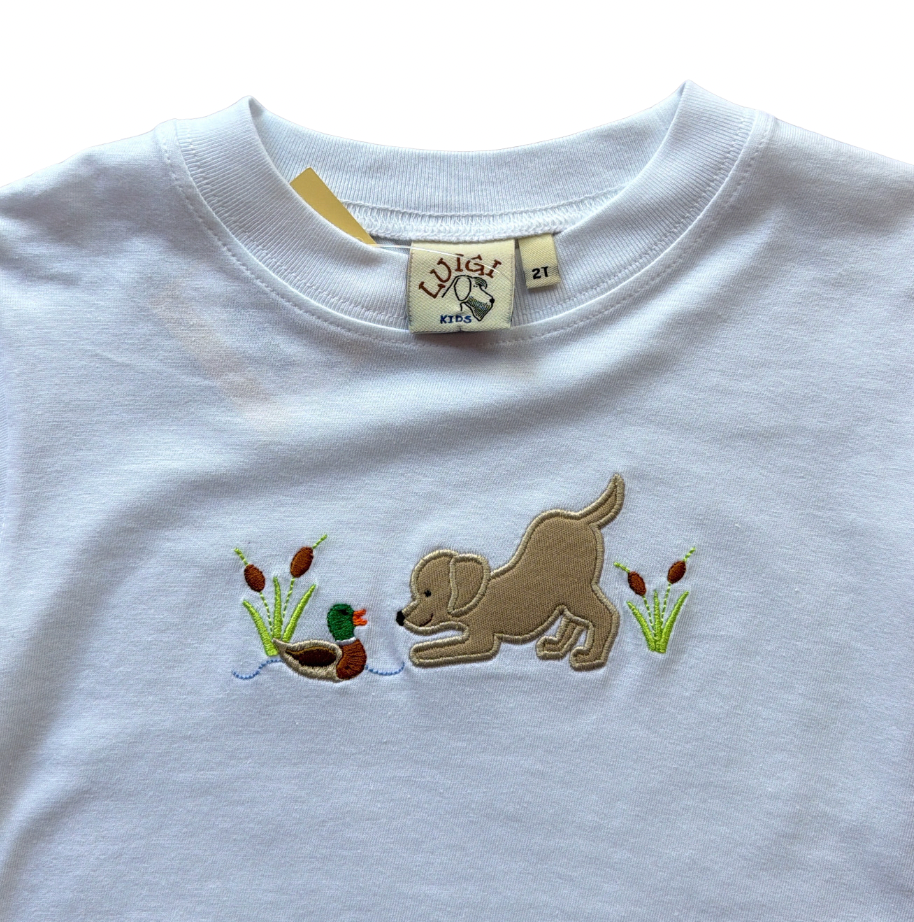 Lab with Mallard LS Tee