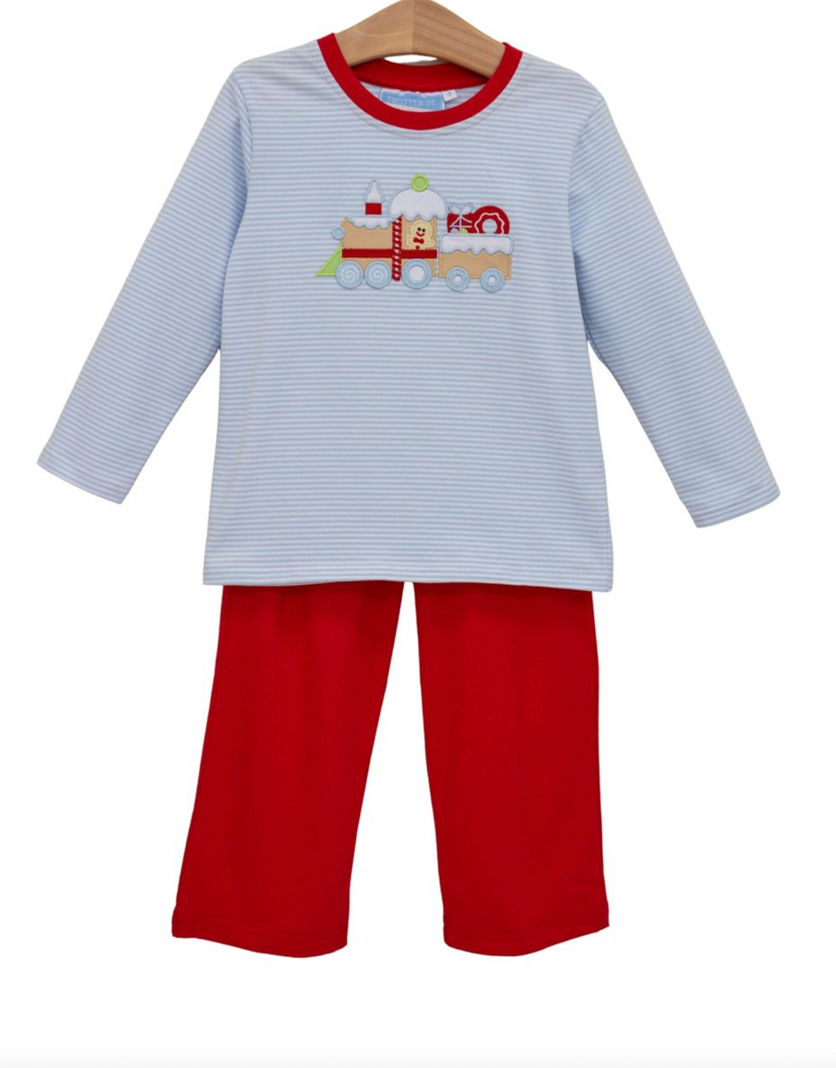 Gingerbread Train Pant Set