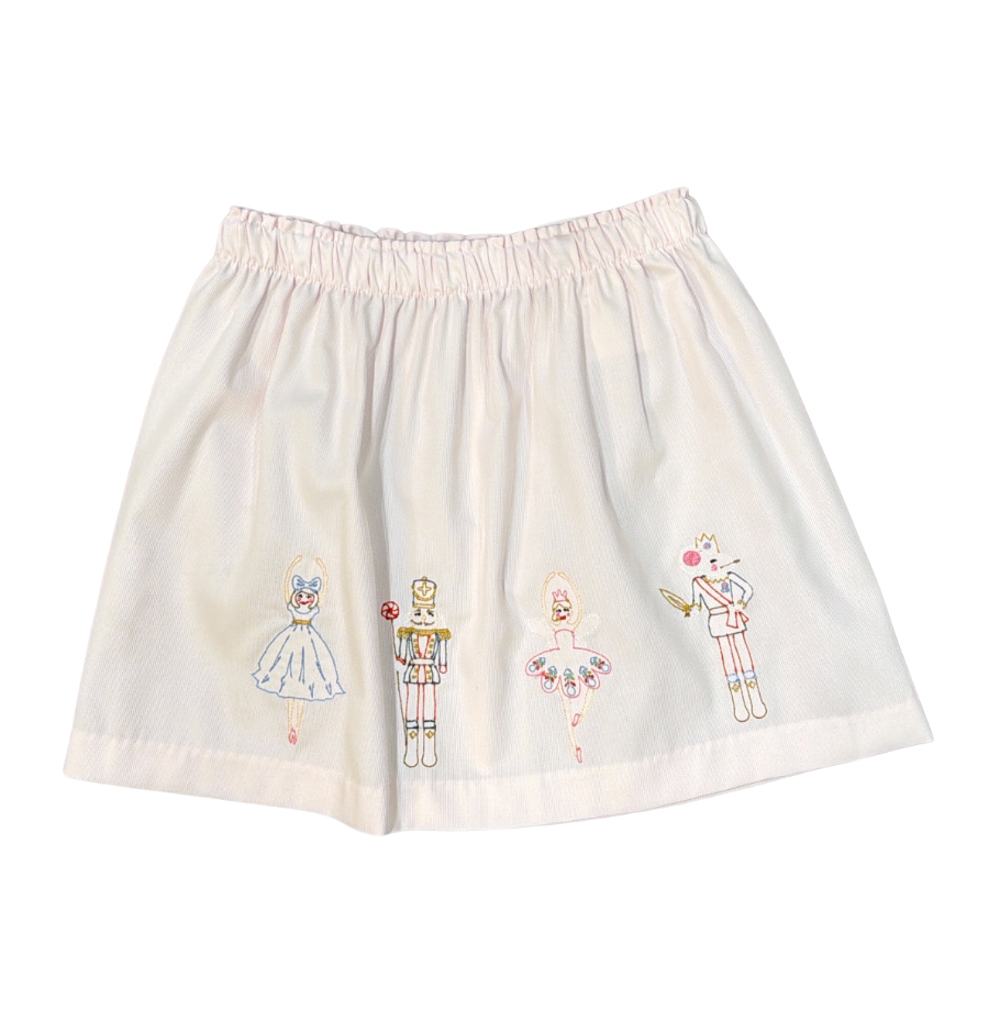 Pink Nutcracker Embroidered Skirt