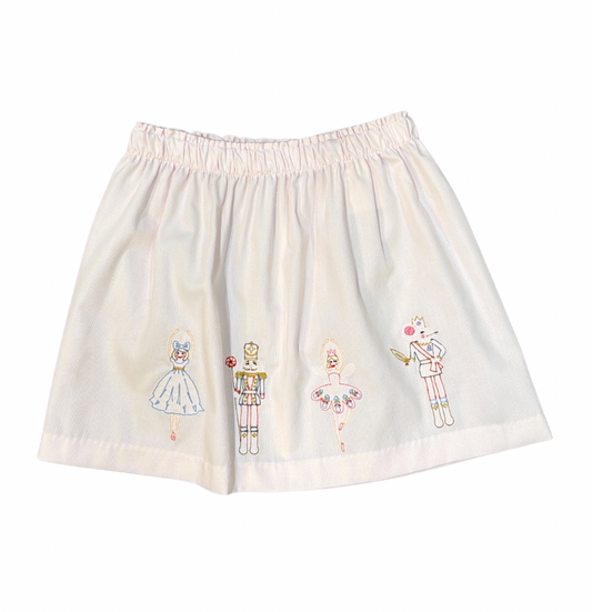 Pink Nutcracker Embroidered Skirt