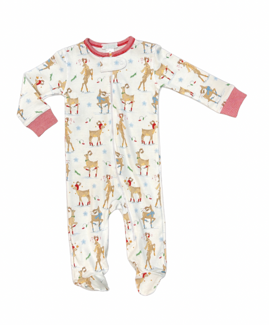 Pima Reindeer Boy Footie