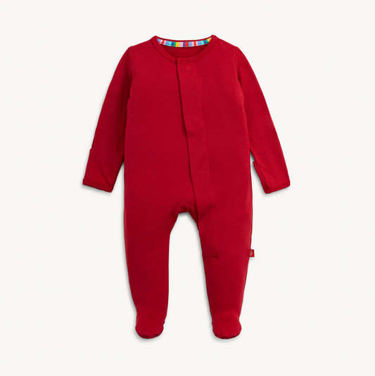 Red Solid Modal Footie