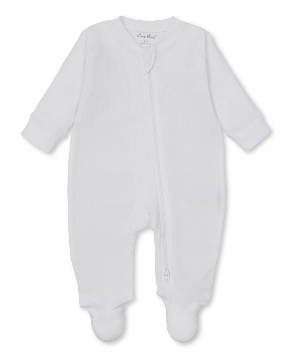 Pointelle Footie- White