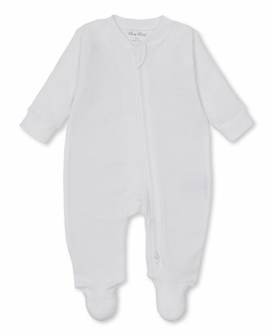 Pointelle Footie- White