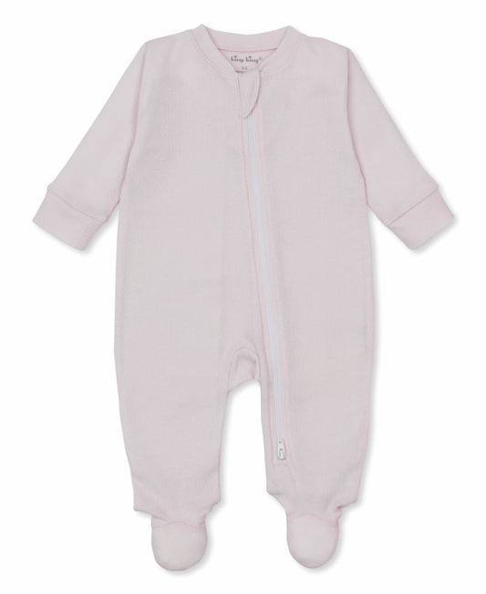 Pointelle Footie- Pink