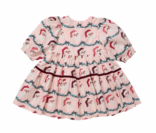 *PRE-ORDER* Girls Maribelle Dress- Santa Garland