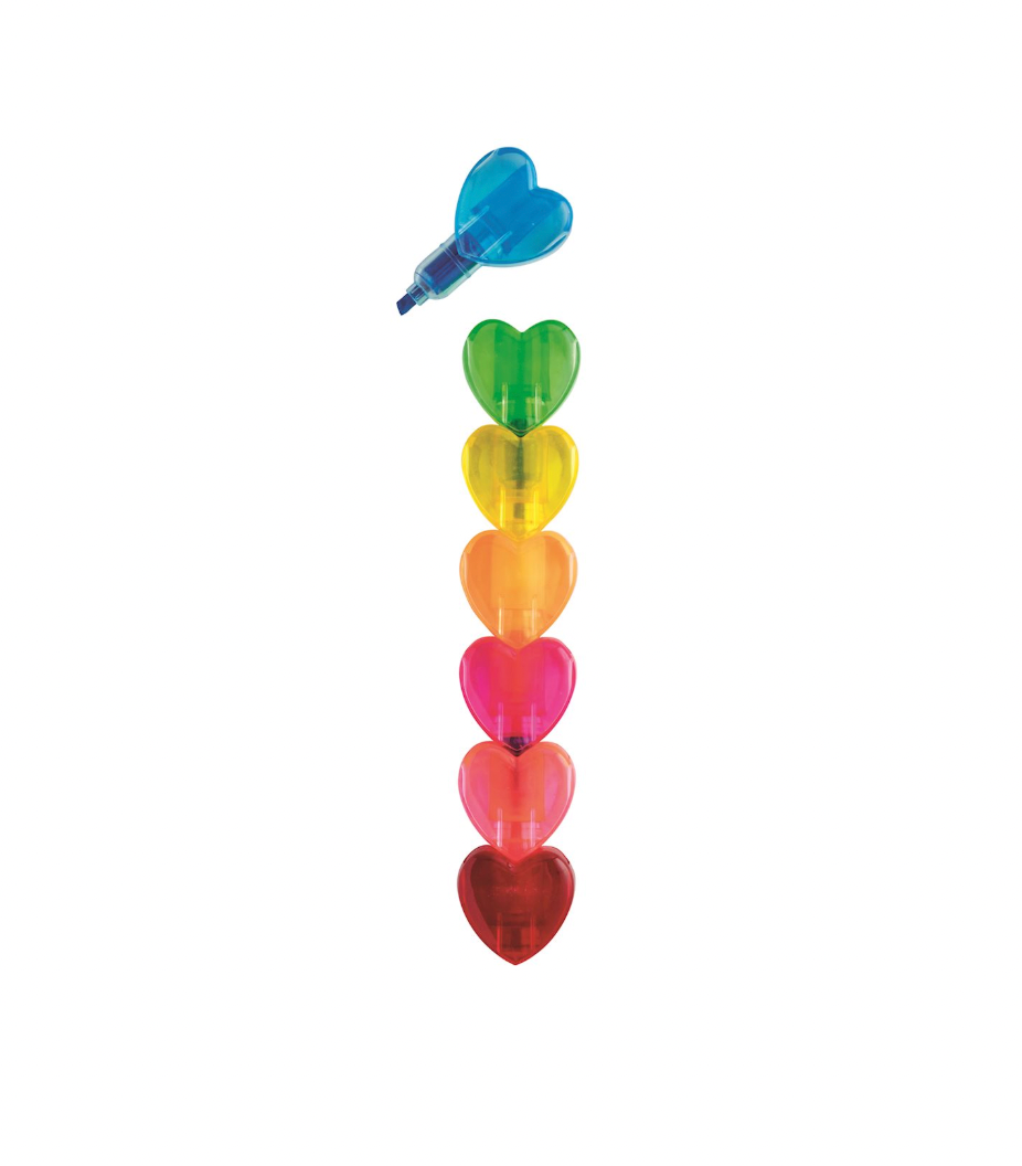 Clear Heart Stacking Markers