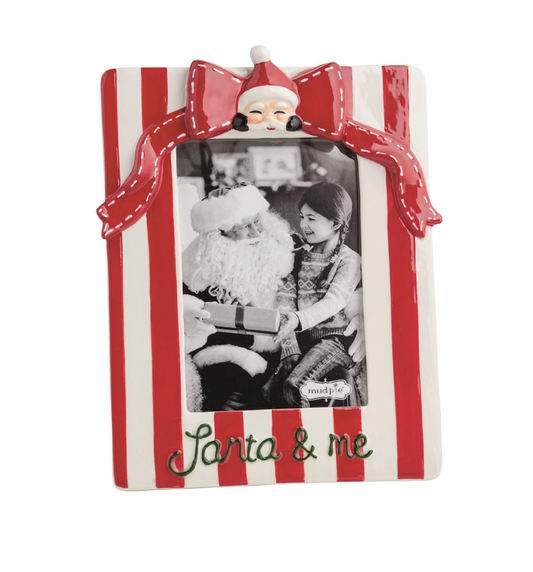 Santa and Me Ceramic Bow Fram