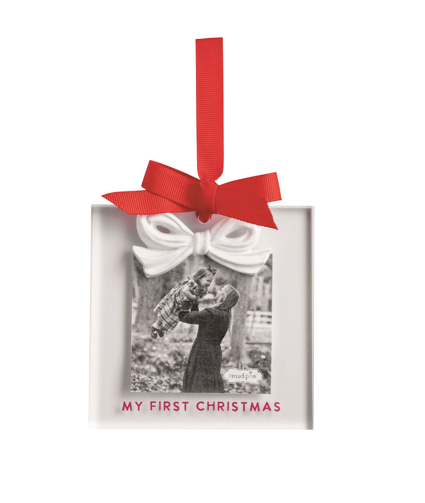 White Bow Acrylic Ornament Frame