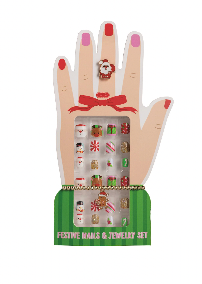 Christmas Nails and Jewelry Set