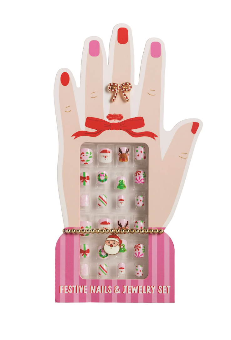 Christmas Nails and Jewelry Set